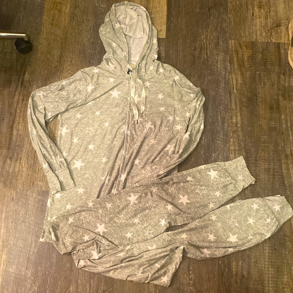 Gray pajama onesie
